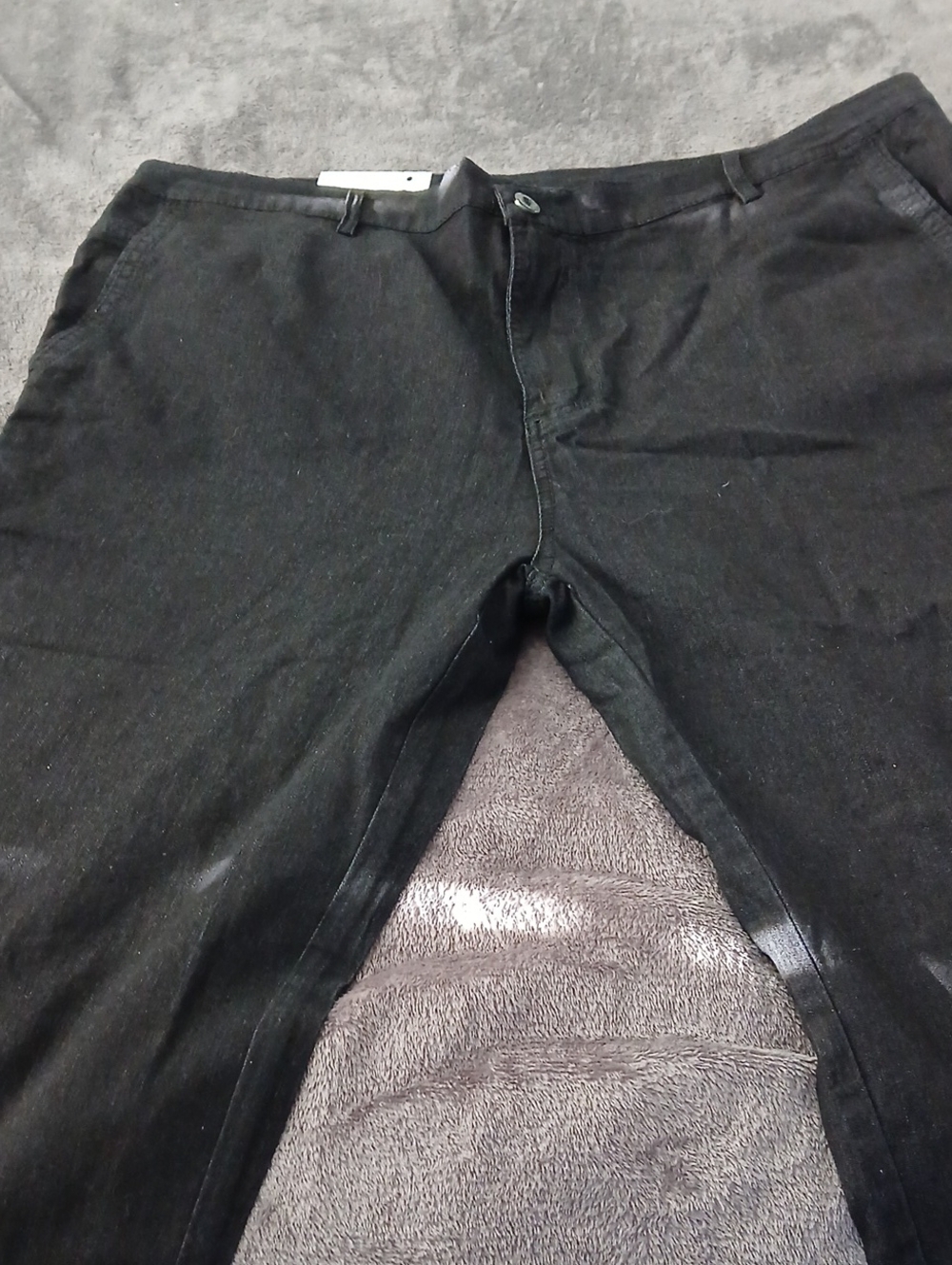 Mens Classic Black Straight-Leg Dress Jeans